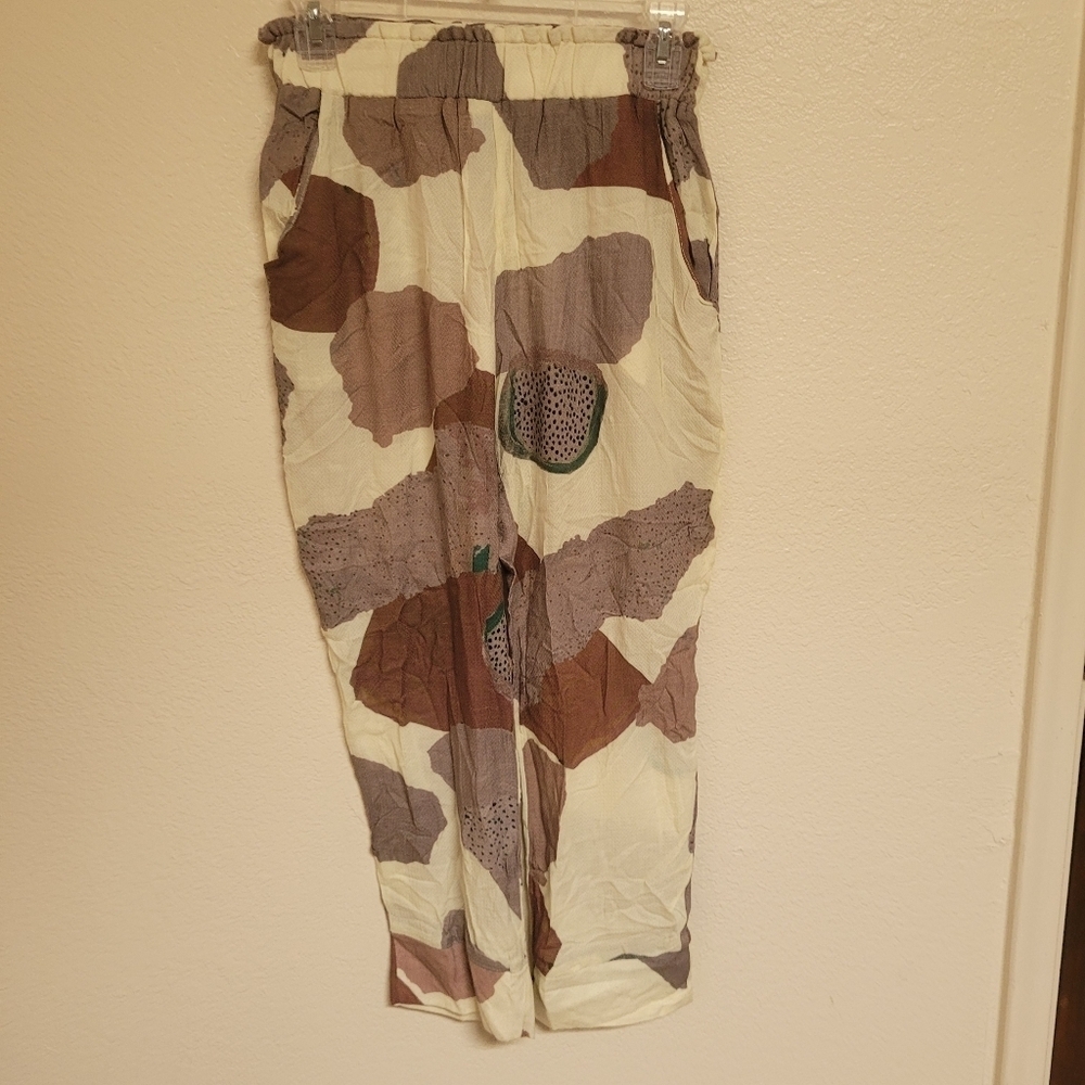 Maria Stanley Camo Print Rayon Pants